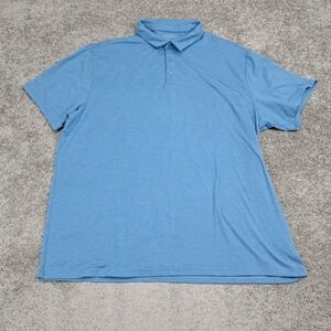 Members Mark‎ Favorite Soft Polo Mens XXL Blue Short Sleeve Stretch MM23706